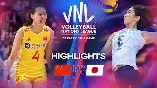 🇨🇳 CHN vs 🇯🇵 JPN  Quarter Finals  Highlights  Womens VNL 2024 [upl. by Atinram]