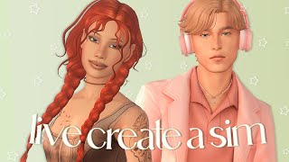 CAS With Me LIVE🤍 The Sims 4 Create A Sim [upl. by Nuahsyar477]