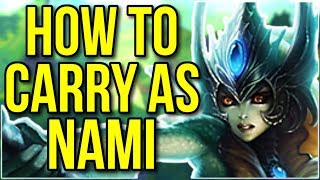 How to Carry as Nami  Full Game Commentary  League of Legends [upl. by Ennovad]