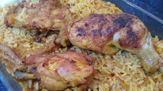 وصفات رمضانية 🌙 أرز بالدجاج في الفرن وجبة سهلة تحضر في أقل وقت ممكن riz au poulet au four [upl. by Eiaj866]