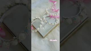 Tiaras headdress handmade pearlhandmade diy pearlbeading tiara headdress crown viralvideo [upl. by Einnaffit986]