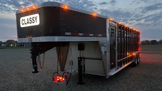 7x24 Wilson Aluminum Livestock Trailer with Black Sides [upl. by Wilhide]