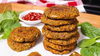 Baked Vegetable Patties Recipe Vegan amp Grainfree  How to make Vegetable Patty  Zucchini Patties [upl. by Nallid]