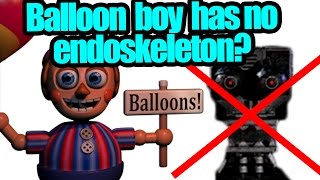 Balloon boy doesnt have an endoskeleton five nights at freddys 2 theory [upl. by Sine]