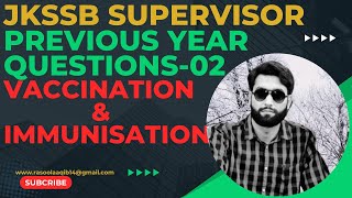 Previous Year QuestionsJKSSB Supervisor Vaccination amp ImmunizationCovid19 Vaccines02 jkssb [upl. by Nema]