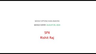 Weekly Option Chain Analysis of the SampP500 04 August24  Week Ending 09 August24 [upl. by Essa]