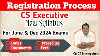 CS Executive Registration Process June 2024 amp December 2024  How to Register CS Executive 2024 New [upl. by Ameluz]