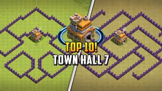 TOP 10 Town Hall 7 TH7 Base Layout  Copy Link 2024  Clash of Clans [upl. by Oramug]