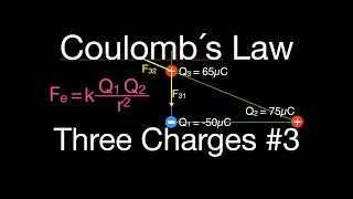 Coulombs Law 7 of 7 Force on Three Charges Arranged in a Right Triangle [upl. by Moulden]