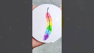 Easy painting ✨painting feather easypainting shorts shortfeed paintingforbeginners [upl. by Templer777]