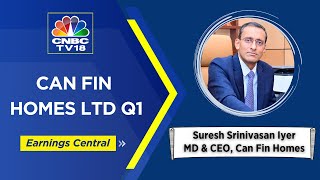 CNBC TV18  Can Fin Homes Suresh Srinivasan Iyer On Q1FY24  Earnings Central [upl. by Christmas509]