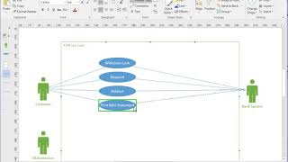 Simple Use Case Diagram  ATM [upl. by Ecad]