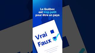 «Le Québec est trop petit pour être un pays» Faux [upl. by Ecaroh]