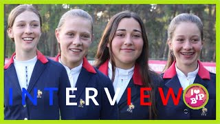 INTERVIEW EQUIPE DE FRANCE CSO PONEY Ilona Mezzadri Romane Orhant Emma Meric et Jeanne Hirel [upl. by Elolcin]