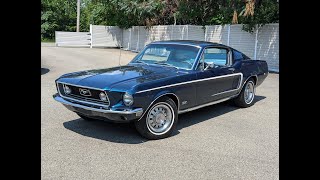 1968 Mustang Fastback GT S Code 390 4 Speed Presidential Blue [upl. by Andrel]