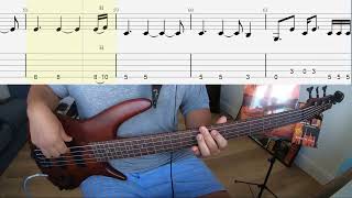 Saliva  Click Click Boom  Bass Cover  Tabs [upl. by Lecram]