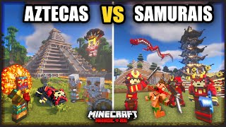 100 jugadores SIMULAN UNA GUERRA de CIVILIZACIONES Egipto Aztecas Roma y Japon en Minecraft [upl. by Richards]