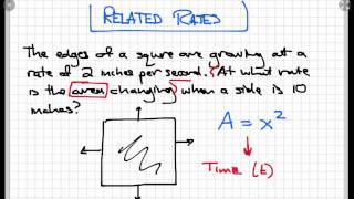 Screencast 352 Basic related rates example [upl. by Eastlake]