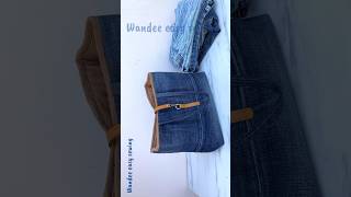 sewing diy denim zipper tote bag with compartments wandeeeasysewing zippertotebag diytotebag [upl. by Immas]