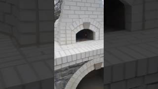 Pizza Oven Real Brick and stone masonry Pizza oven from scratch [upl. by Nivel]