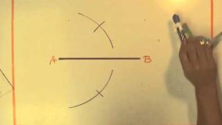 Bisect a Line Segment  Compass Method [upl. by Libbie]