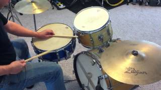 1965 Ludwig Clubdate Combo drum set review [upl. by Lombardi]