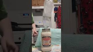 Bertolli Garlic Alfredo Cap Bottle Flip Trickshot [upl. by Barlow]