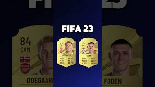 Odegaard vs Phil Foden rating Comparison  FIFA 18  EAFC 25  football gaming footballshorts [upl. by Aurelie]