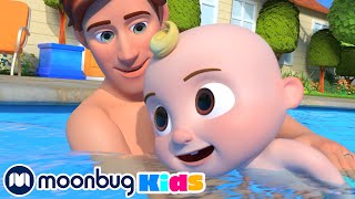 Swimming Song  CoComelon Sing Along  Learn ABC 123  Fun Cartoons  Moonbug Kids [upl. by Rehpotsirh]