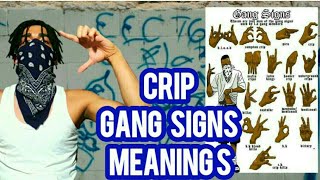 CRIP GANG SIGNS MEANINGS [upl. by Otrebogir]