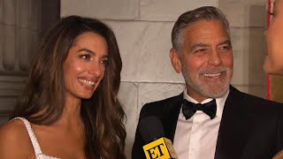 George and Amal Clooney on Celebrating 9th Anniversary Exclusive [upl. by Shenan]