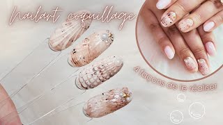 Nailart Coquillage 🐚⎜4 façons de le réaliser [upl. by Orimlede15]