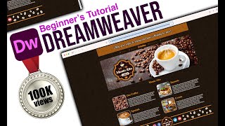 100K viewsDreamweaver Beginners Tutorial  Create first Webpage [upl. by Nadnal]