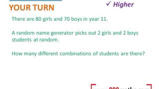 Combinations amp permutations GCSE Maths [upl. by Imelida348]