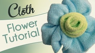 How to Make a Wash Cloth Rose [upl. by Leon268]