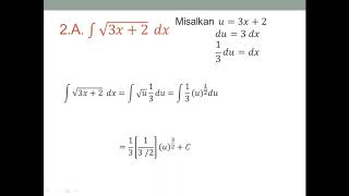 Kalkulus Teorema Dasar Kalkulus 2 dan metode substitusi [upl. by Ponton]