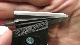 Cutthroat Broadhead sharpening Improved method [upl. by Zsazsa]