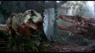 Jurassic Park III  Rex amp Spino fight Resound  HD [upl. by Ohcirej]