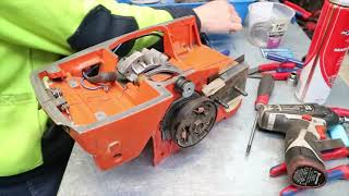 Husqvarna 3120xp Chainsaw Assembly Part 2 [upl. by Cutlor]