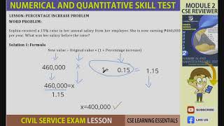 CSE PRACTICE TEST 1 NUMERICAL ABILITY [upl. by Fanchette]