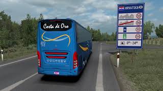 Euro Truck Simulator 2 Bus trip to Graz with Volvo 9800 6x2 [upl. by Naillimixam518]