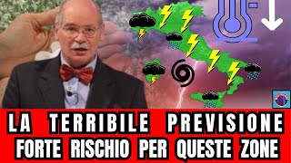 METEO ITALIA LA TERRIBILE PREVISIONE SEGNA LE DATE IN ROSSO SCURO FORTE RISCHIO PER QUESTE ZONE [upl. by Alysoun]