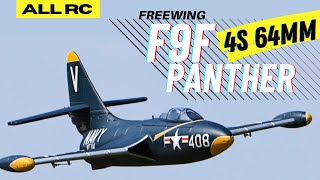 Freewing 64mm F9F Panther Demo Flight [upl. by Atelahs918]