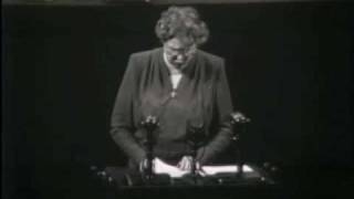 Eleanor Roosevelt addresses the United Nations on the ratification of the Universal Declaration of Human Rights [upl. by Gibrian]