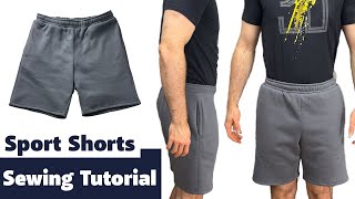 How to sew sport shorts  Sewing Tutorial for a pair of shorts [upl. by Halyk355]