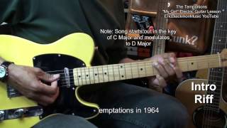 MY GIRL The Temptations Motown Electric Guitar Lesson EricBlackmonGuitar [upl. by Inafit]