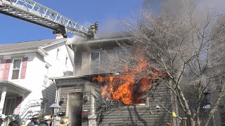 PREARRIVAL Apartment fire goes 2alarms at 729 3rd Street in Catasauqua Pennsylvania [upl. by Nnaylloh]