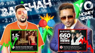 Honey Singh vs Badshah 🤑 Highest view songs [upl. by Holleran]