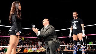 Paul Heyman calls out a WWE referee then proposes to AJ Lee Raw Sept 24 2012 [upl. by Annayak102]