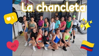 La chancleta  Baile Fitness Coreo 💓 carlosvives ChimbalaHD carinleonoficial [upl. by Rubens]